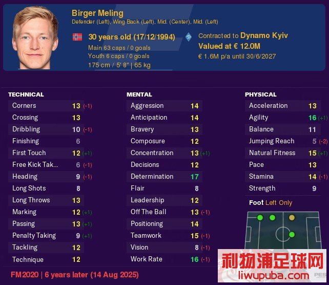 足球经理FM2020 推荐几个5M左右的性价比超高好用的球员
