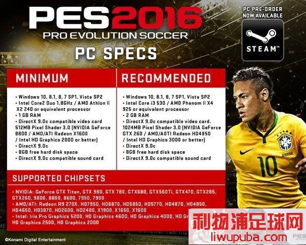 PES2016 SteamѽԤعPCҪ