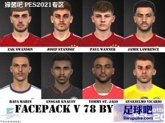 PES2021 斯旺森、万纳、劳伦斯等8名球员脸型包[v78]